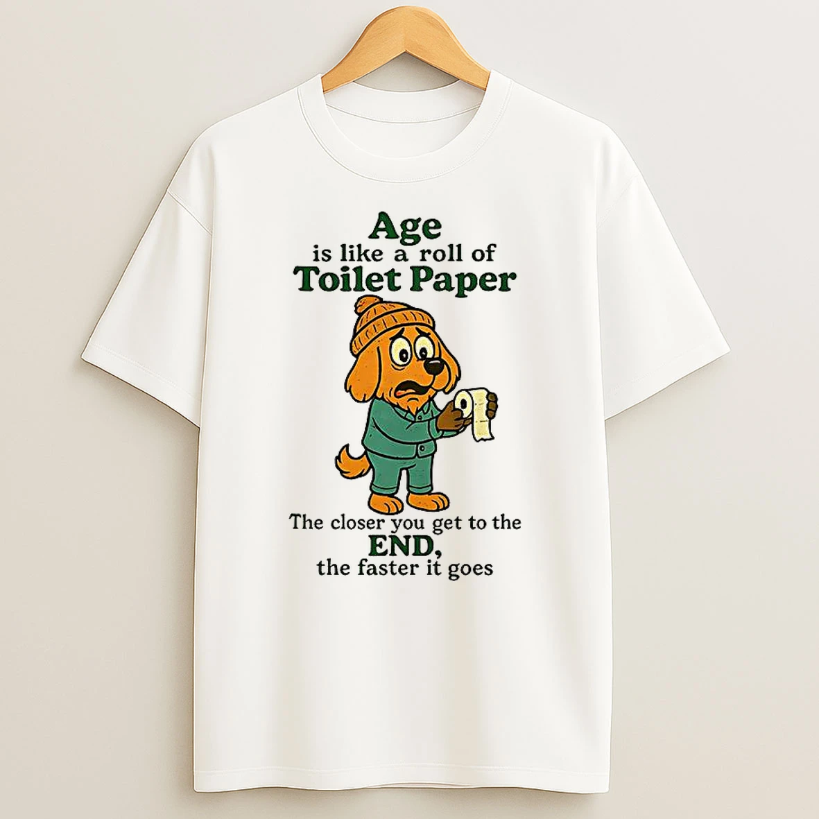Golden Retriever Age Is Like A Roll Of Toilet Paper T Shirt