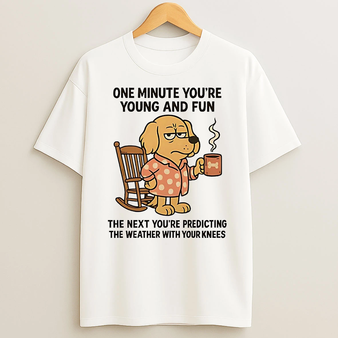 Golden Retriever One Minute Youre Young And Fun T Shirt