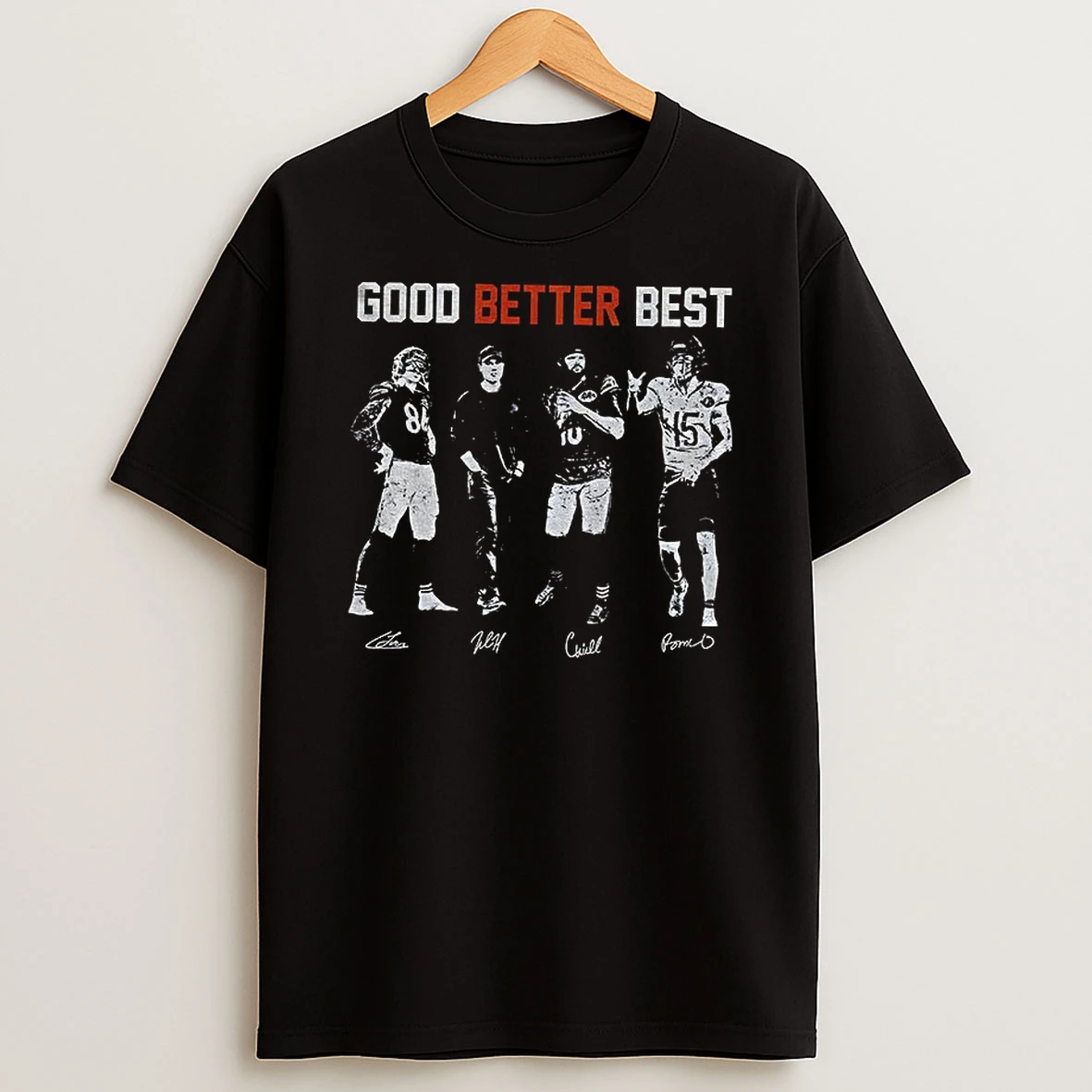 Good Better Best Chicago Bears Football Players Signatures Vintage T Shirt