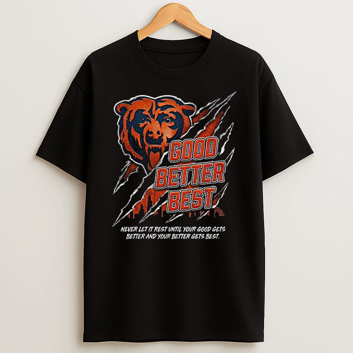 Good Better Best Motivational Workout Chicago Bears Nfc Champions T Shirt