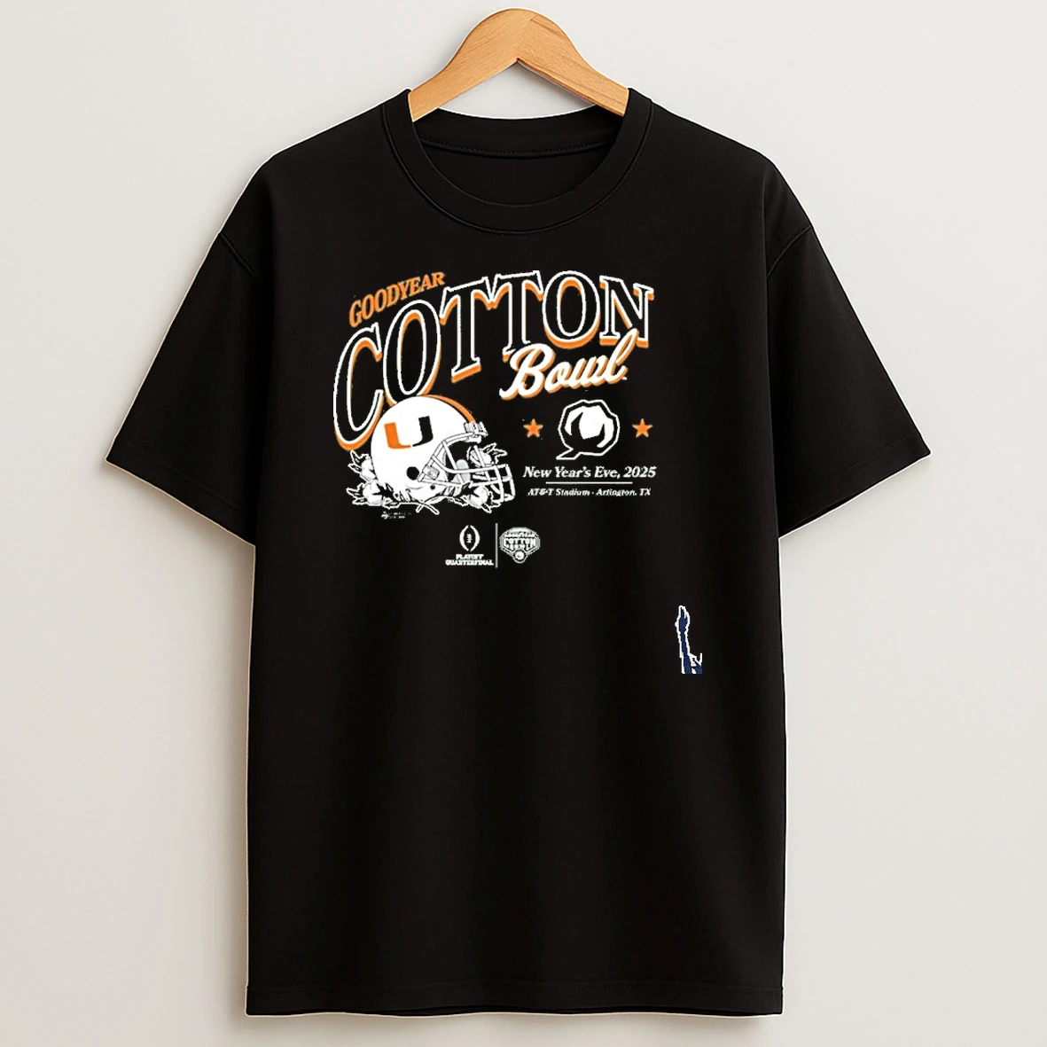 Goodyear Cotton Bowl New Years Eve 2025 Player Off T Shirt