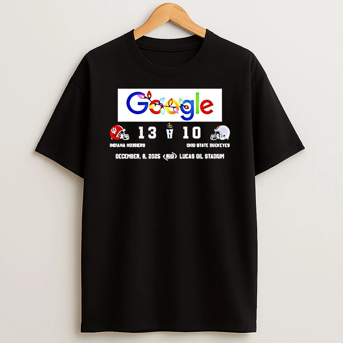 Google Indiana Hoosiers Vs Ohio State Buckeyes Score 2025 Big Ten Football Champions T Shirt
