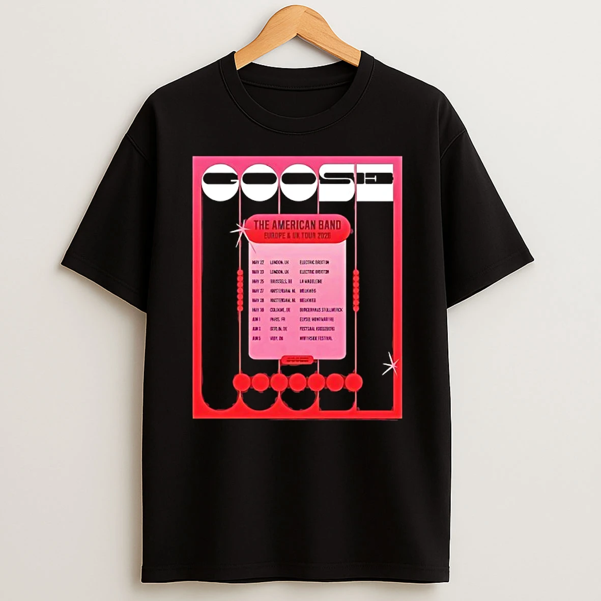 Goose The American Band Europe And Uk 2026 Tour T Shirt