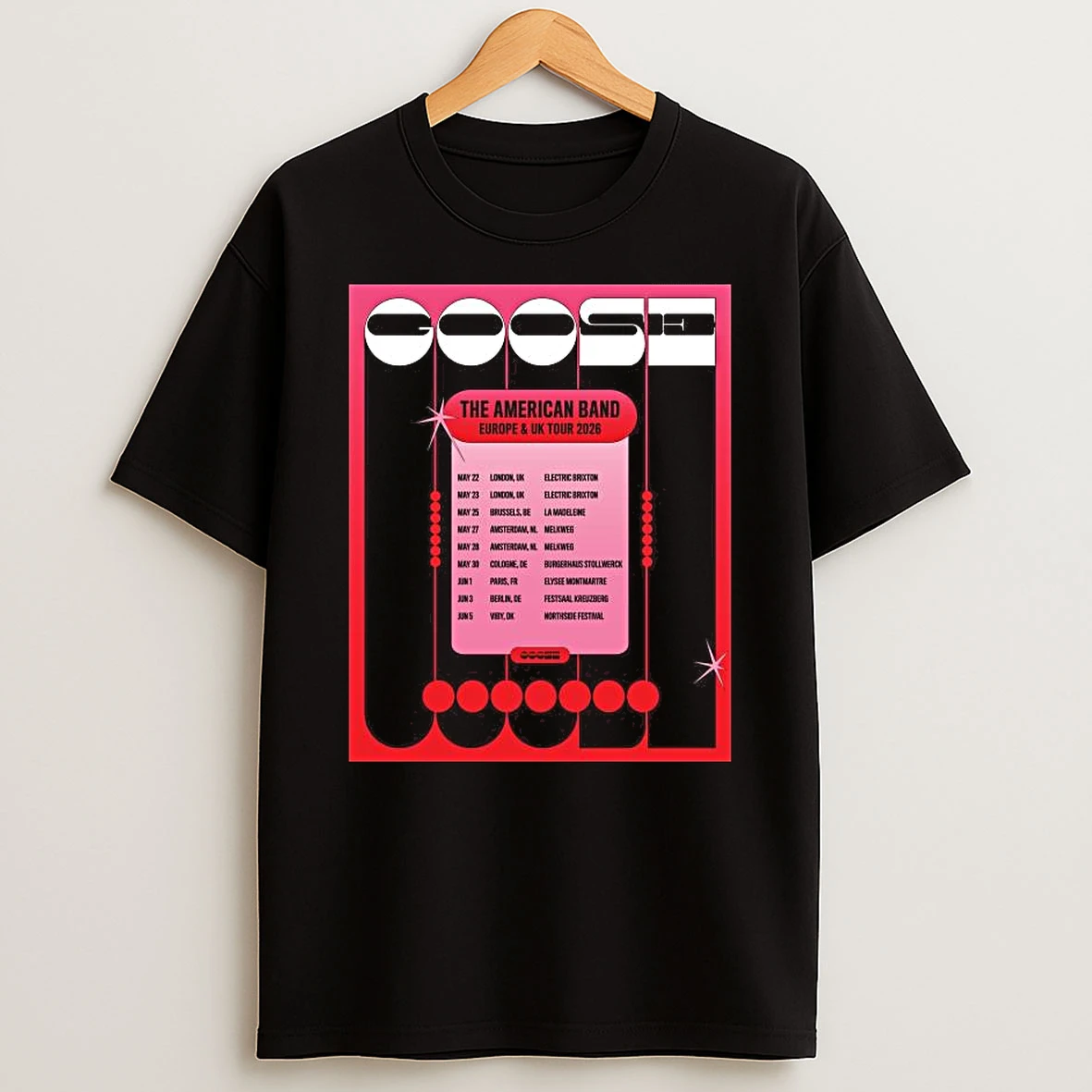 Goose The American Band Europe Uk Tour 2026 T Shirt