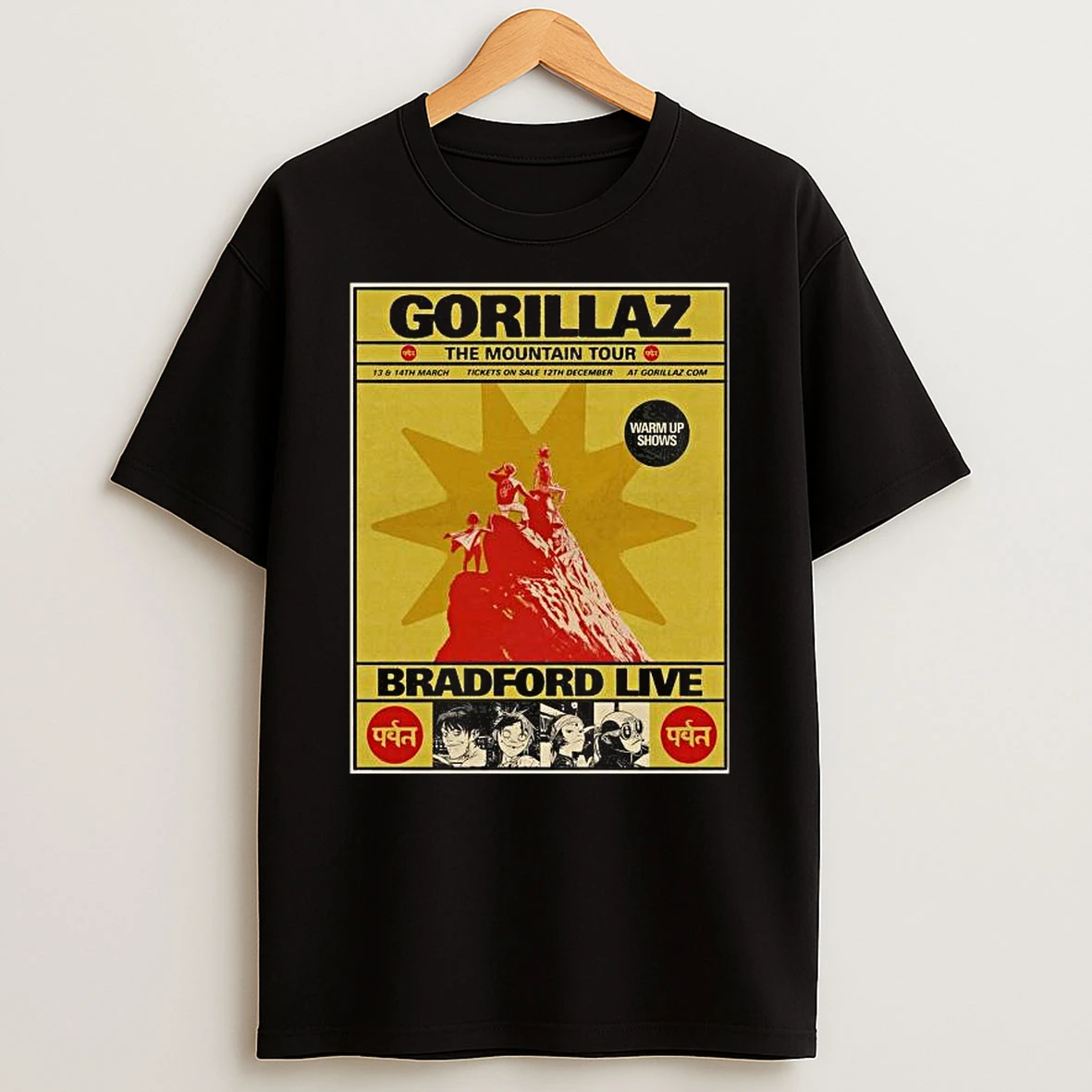 Gorillaz The Mountain Tour Warm Up Shows Bradford Live On 13 And 14 March 2026 T Shirt