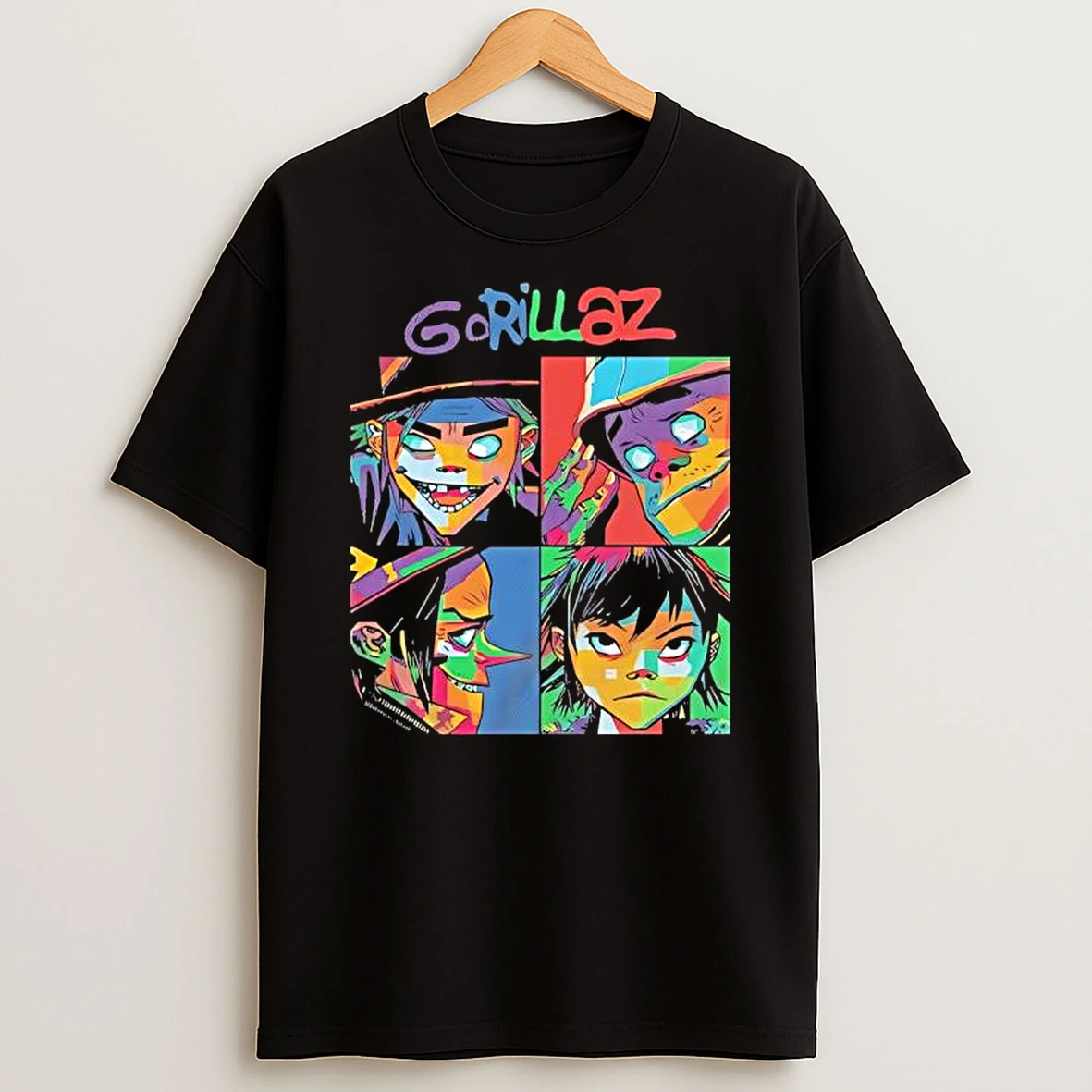 Gorillaz Members 2 D Murdoc Niccals Noodle Russel Hobbs Graphic T Shirt