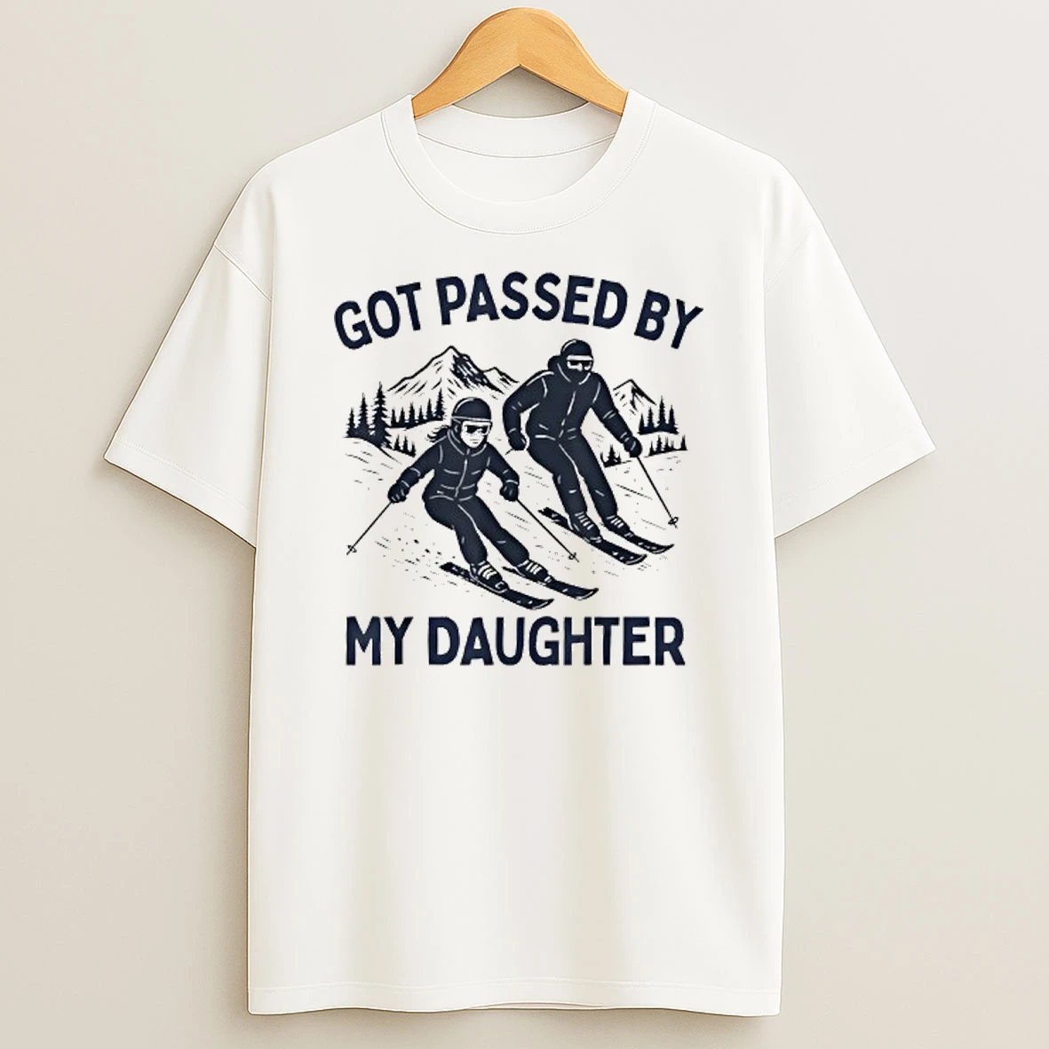 Got Passed By My Daughter Funny Skiing T Shirt