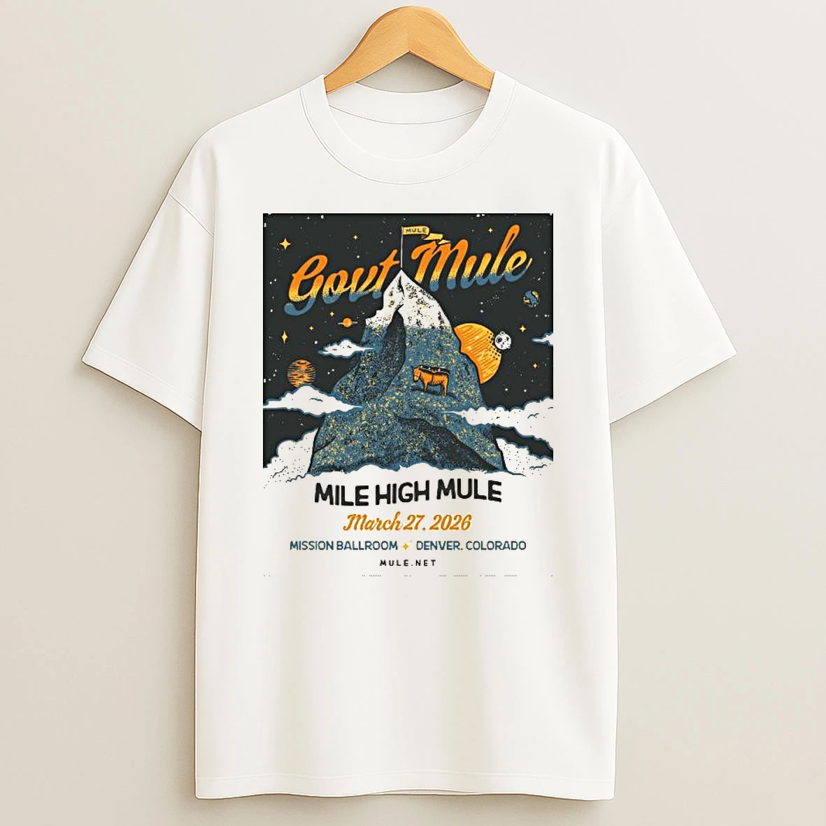 Govt Mule Mission Ballroom Denver Co March 27 2026 T Shirt