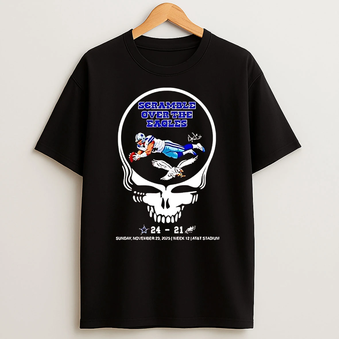 Grateful Dead Dak Prescott Scramble Over The Eagles T Shirt