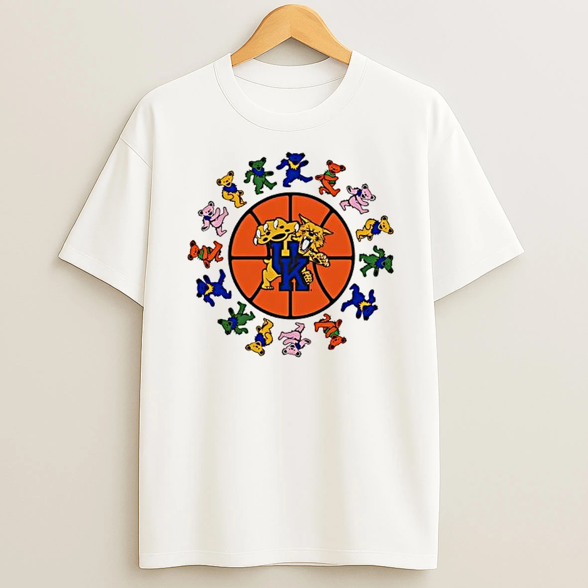 Grateful Dead Kentucky Wildcats Basketball Logo T Shirt
