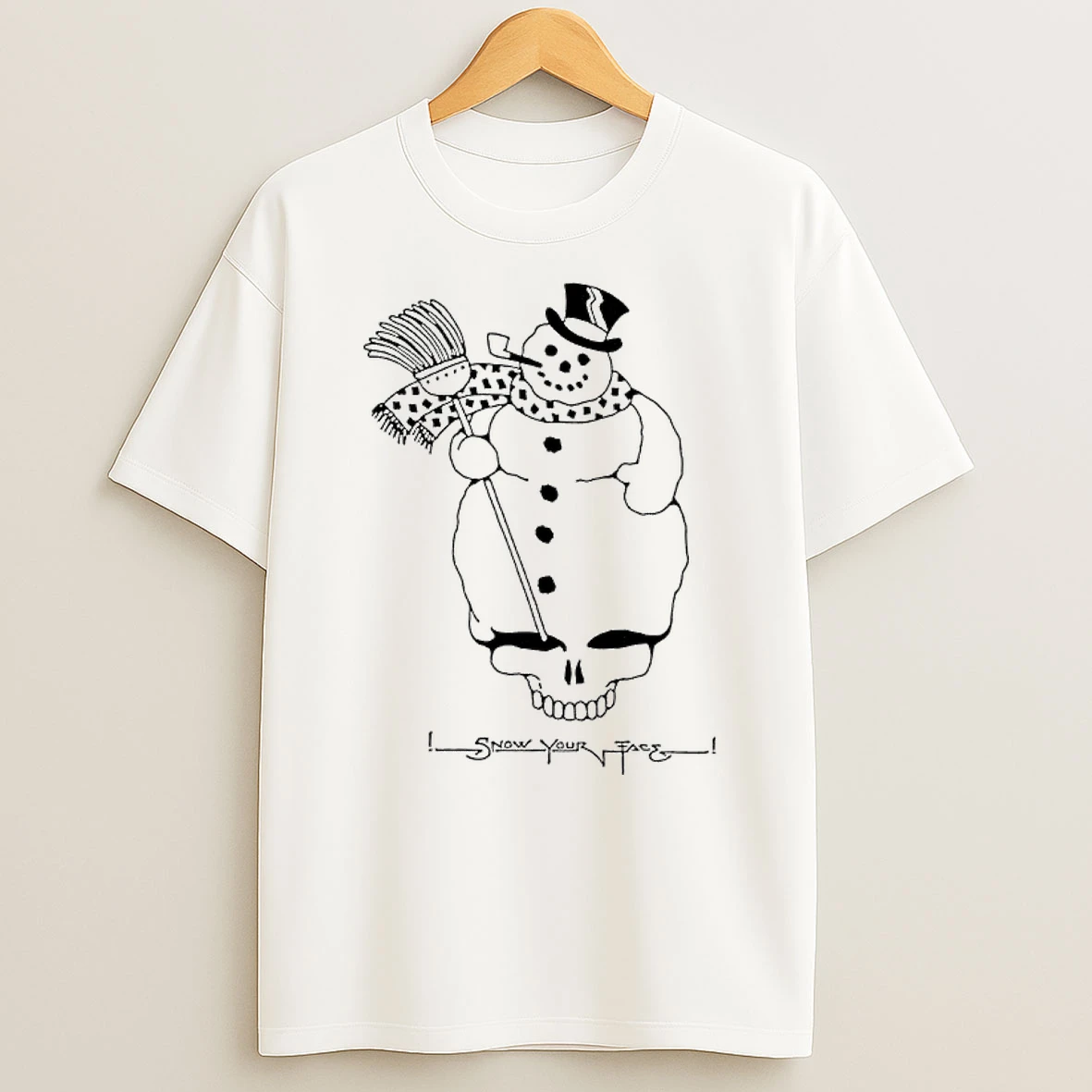 Grateful Dead Snow Your Face Snowman With Skull T Shirt