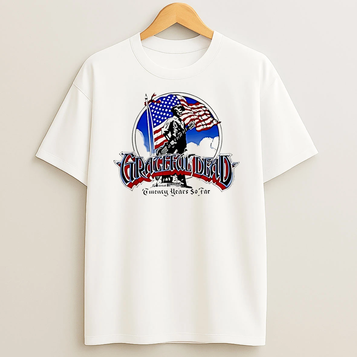 Grateful Dead Twenty Years So Far American Flag T Shirt