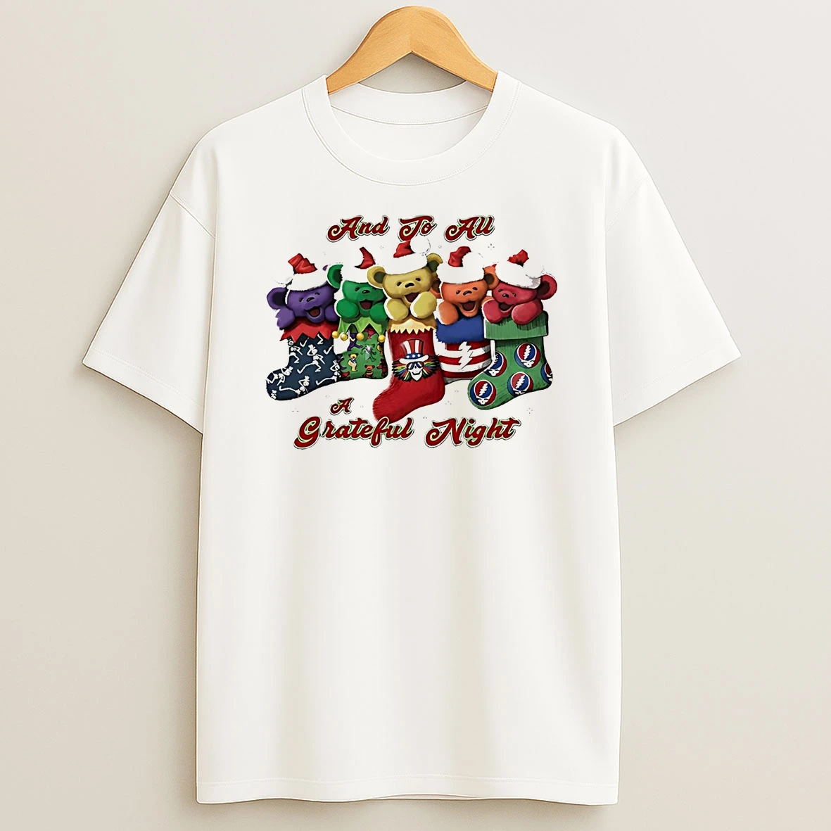 Grateful Dead And To All A Grateful Night Christmas T Shirt