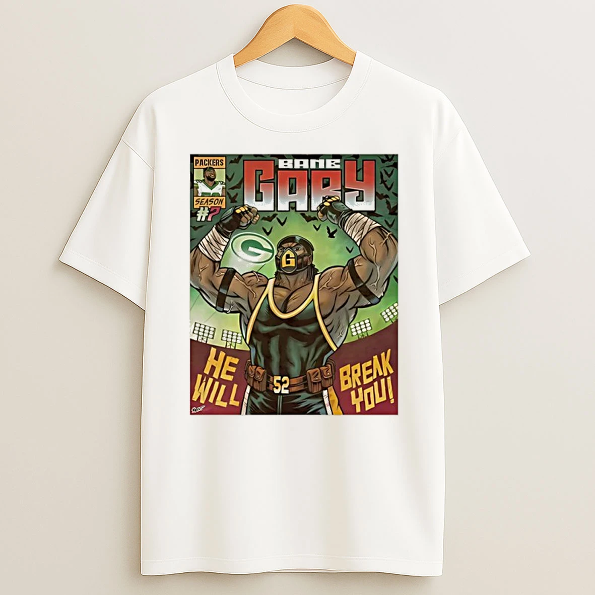 Green Bay Packers Bane Gary Comic T Shirt