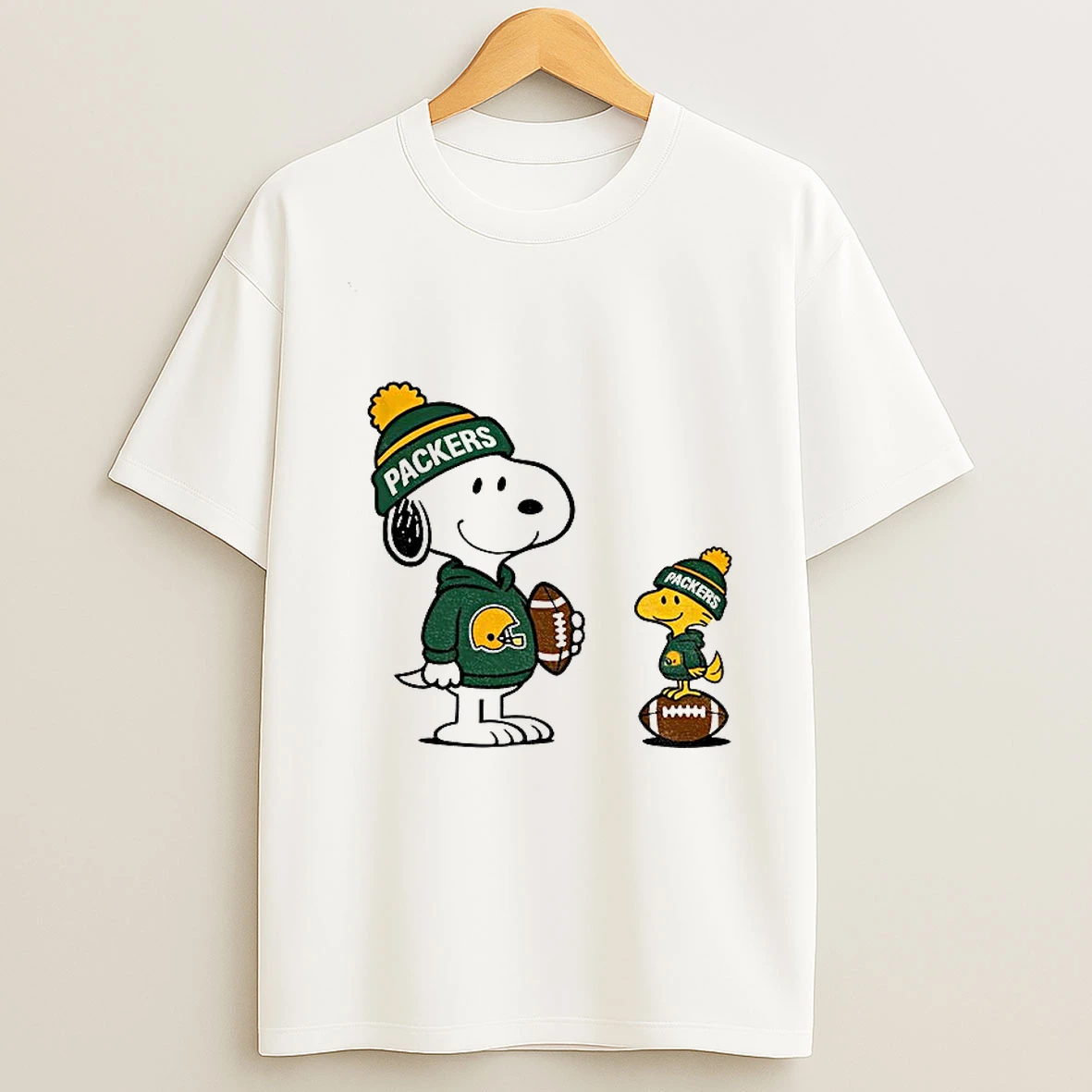 Green Bay Packers Snoopy Woodstock Football Style Nfl T Shirt