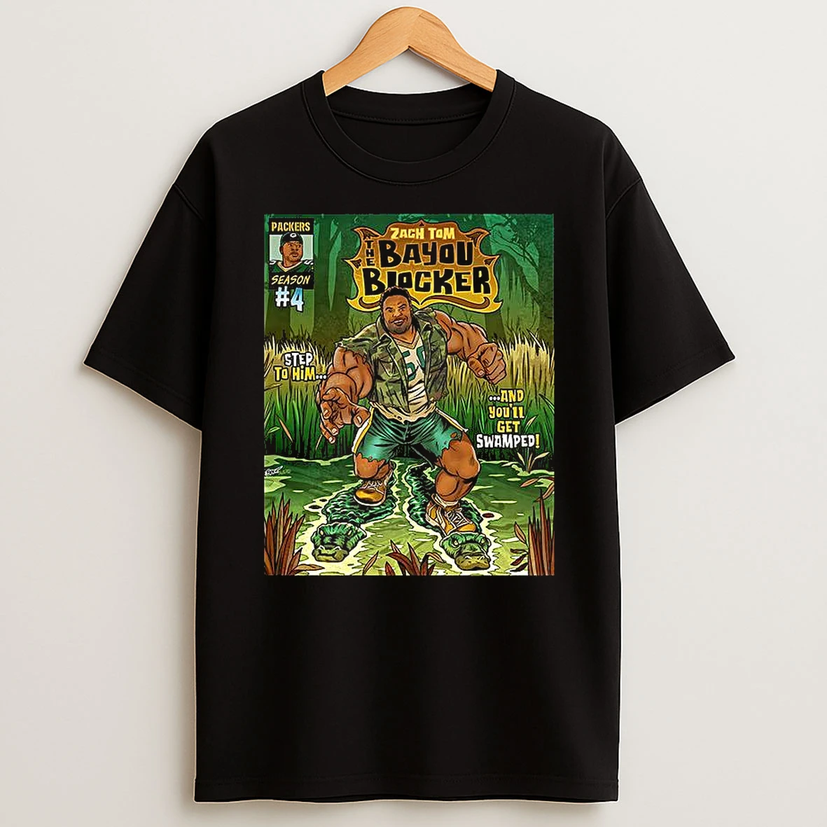 Green Bay Packers Zach Tom The Bayou Bitlocker T Shirt