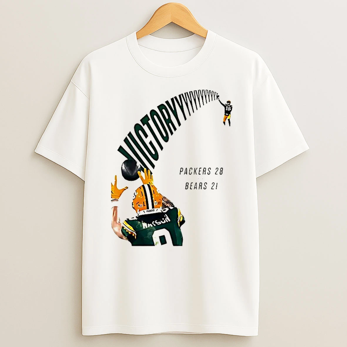 Green Bay Packers Beat Chicago Bears Nfl 2025 28 21 Victory T Shirt