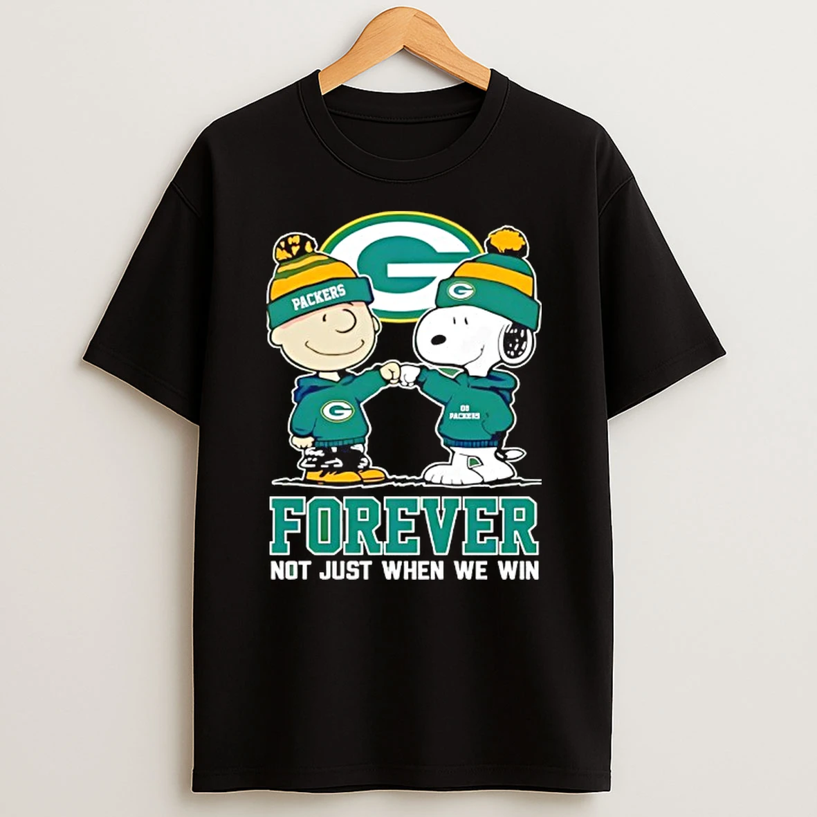 Green Bay Packers X Charlie Brown Vs Snoopy Forever Not Just When We Win T Shirt