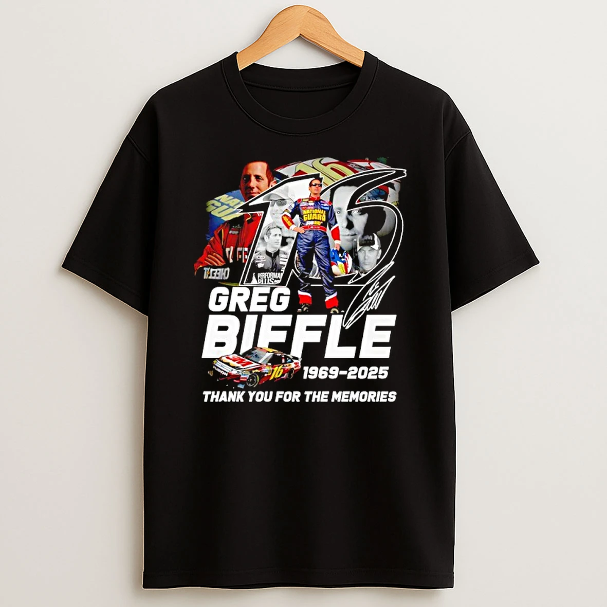 Greg Biffle 16 1969 2025 Thank You For The Memories Signature T Shirt