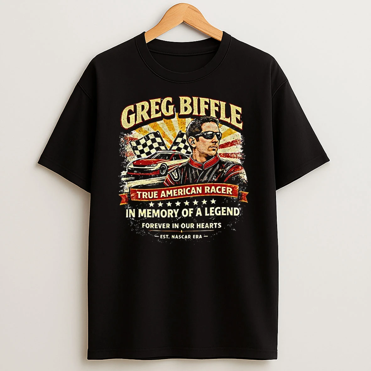 Greg Biffle Tribute Nascar Racing Legend Memorial True American Racer T Shirt