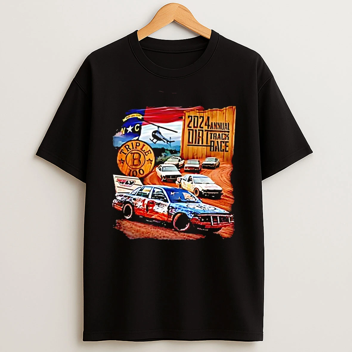 Greg Biffle Triple B 100 2024 Dirt Annual Track Bace T Shirt
