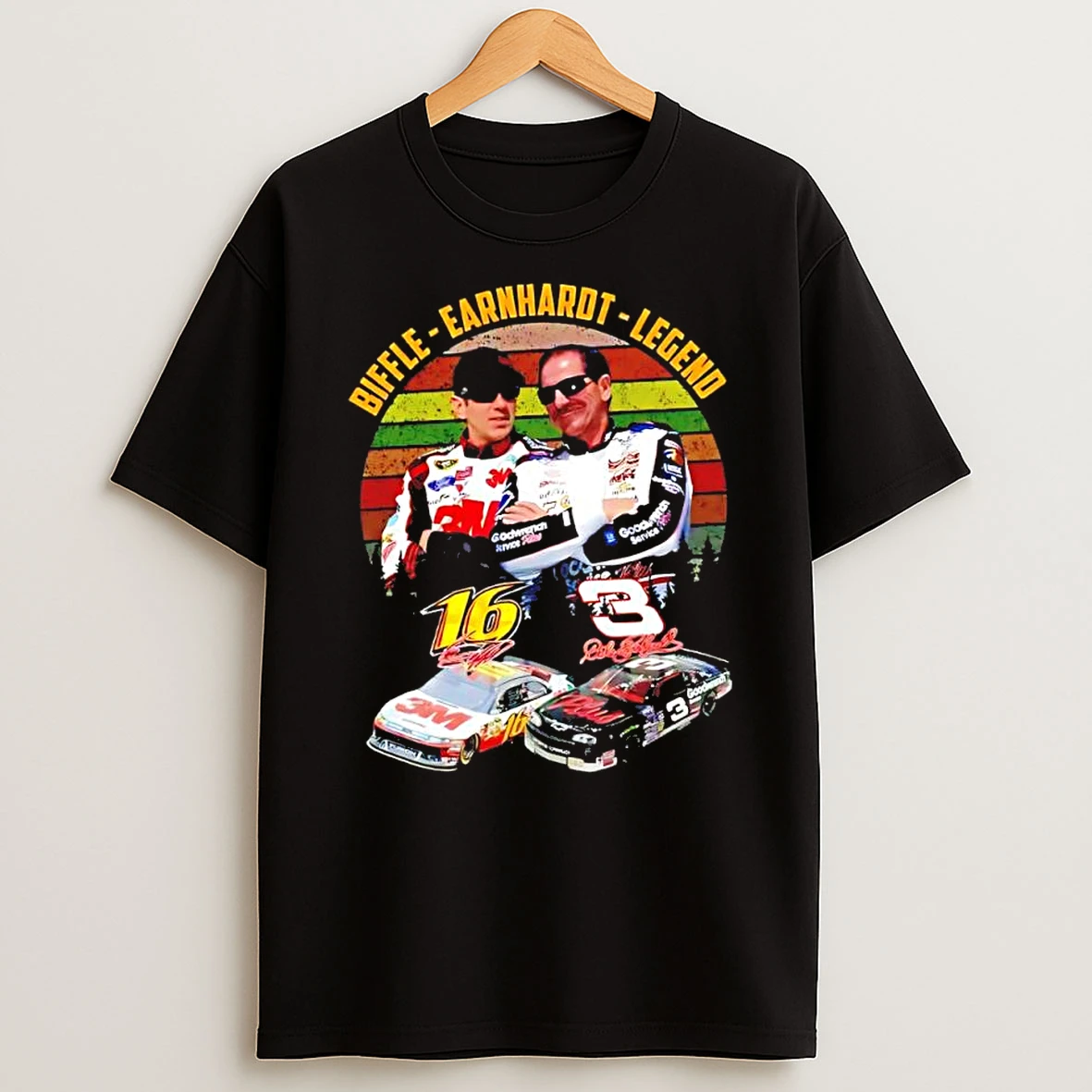 Greg Biffle And Dale Earnhardt Nascar Racer Biffle Earnhardt Legend Signature Vintage T Shirt