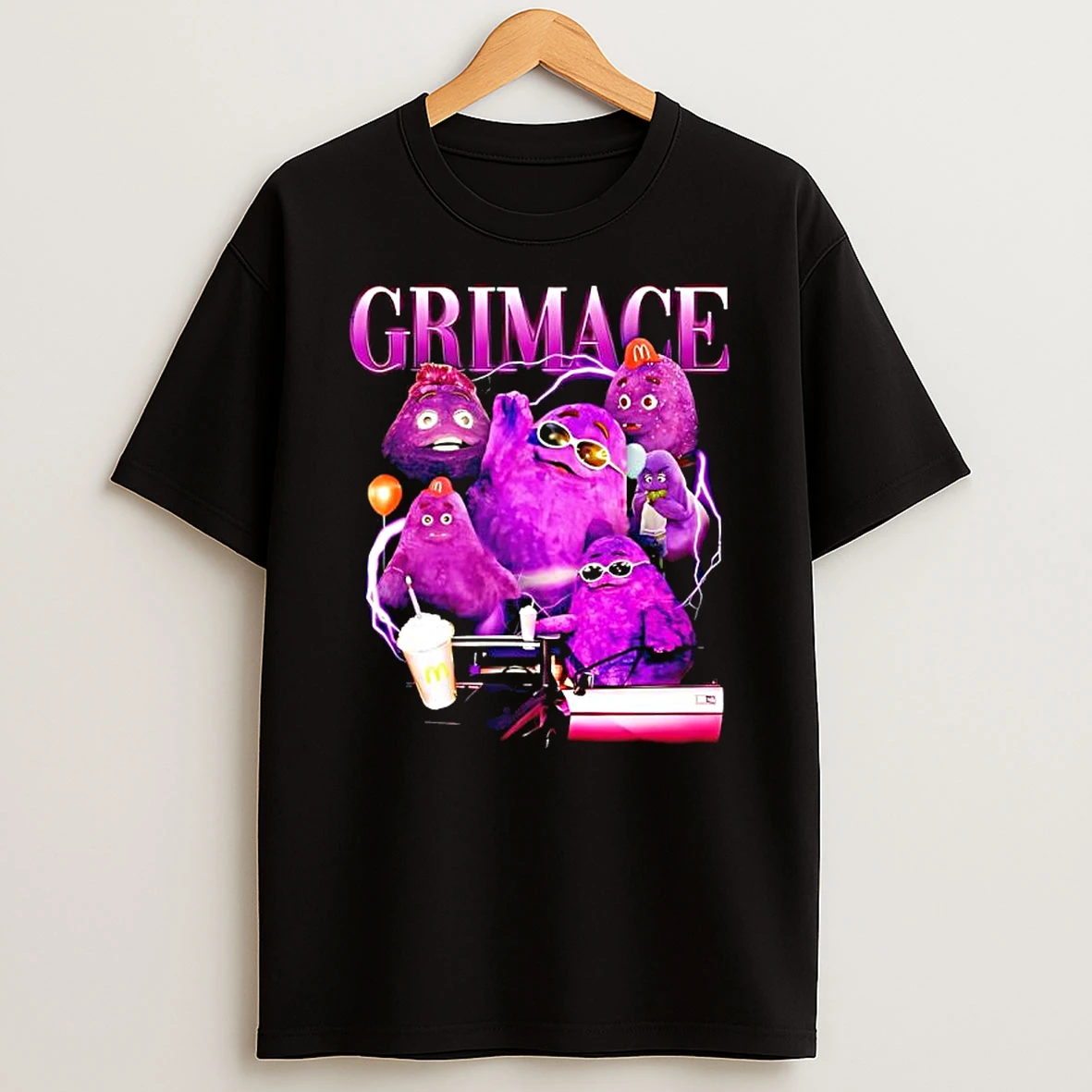 Grimace In 90s Boy Family Graphic T Shirt