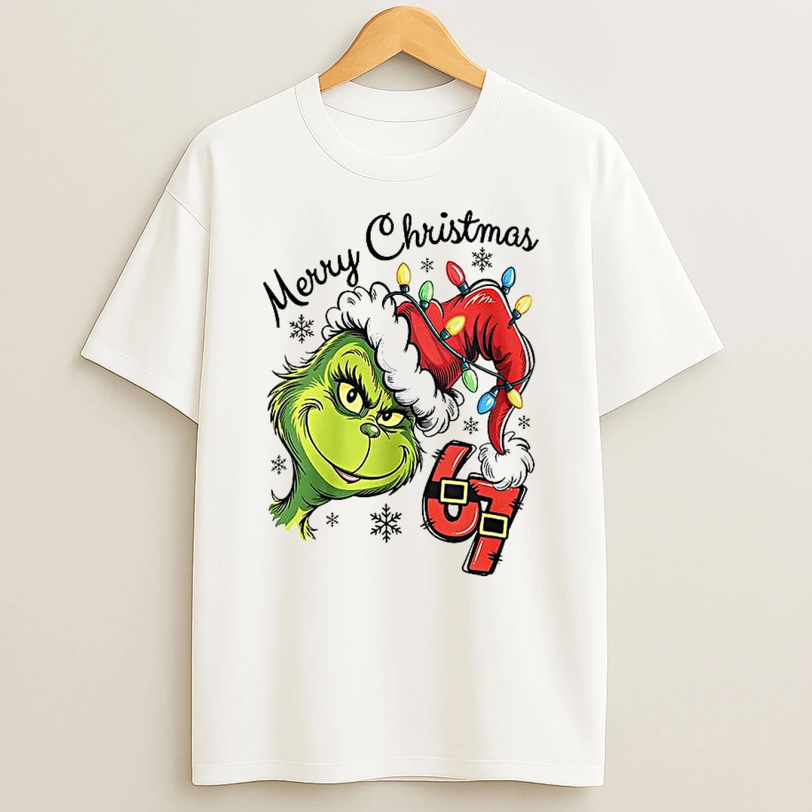 Grinch 6 7 Six Seven Merry Christmas T Shirt