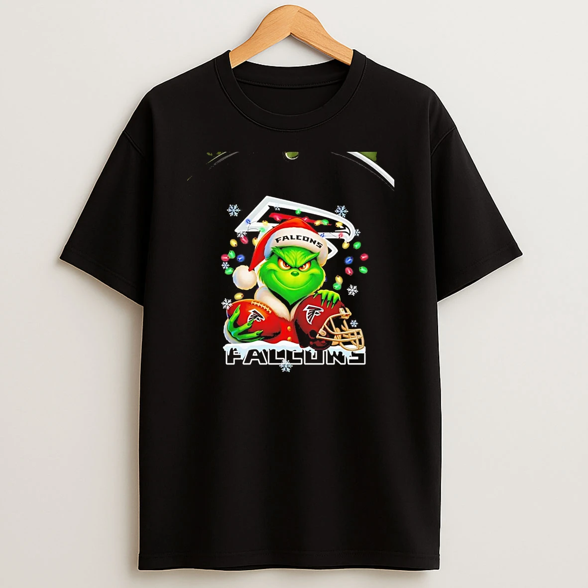 Grinch Atlanta Falcons Christmas Light Chriast T Shirt