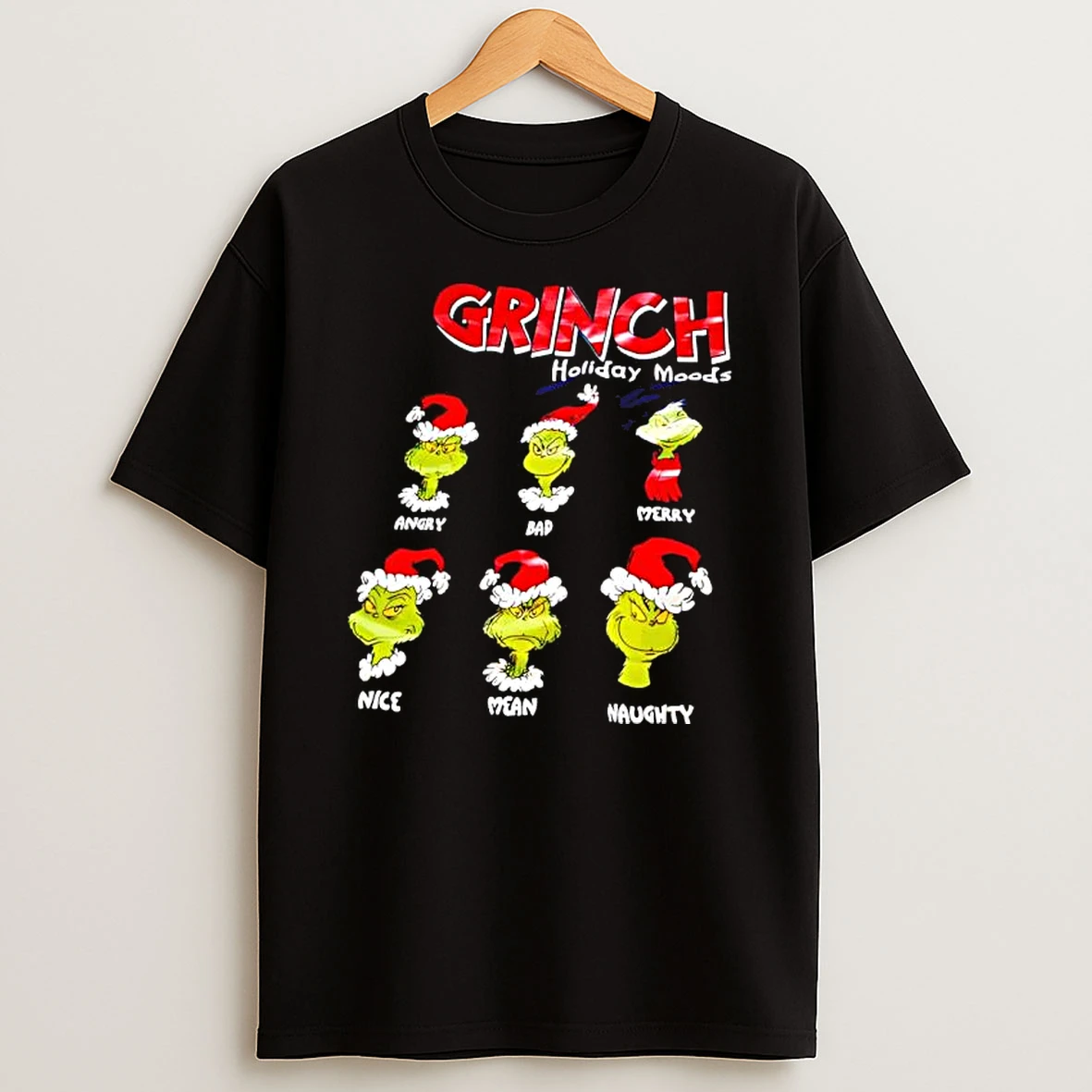 Grinch Holiday Moods Graphic T Shirt