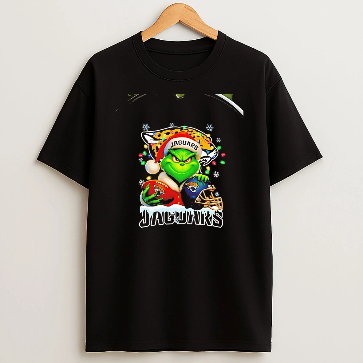 Grinch Jacksonville Jaguars Christmas Light Chriast T Shirt