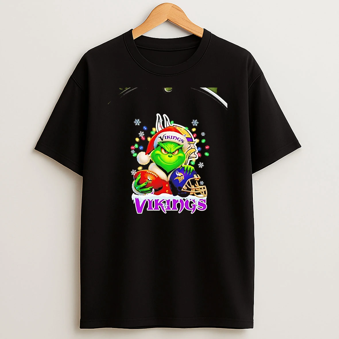 Grinch Minnesota Vikings Christmas Light Chriast T Shirt