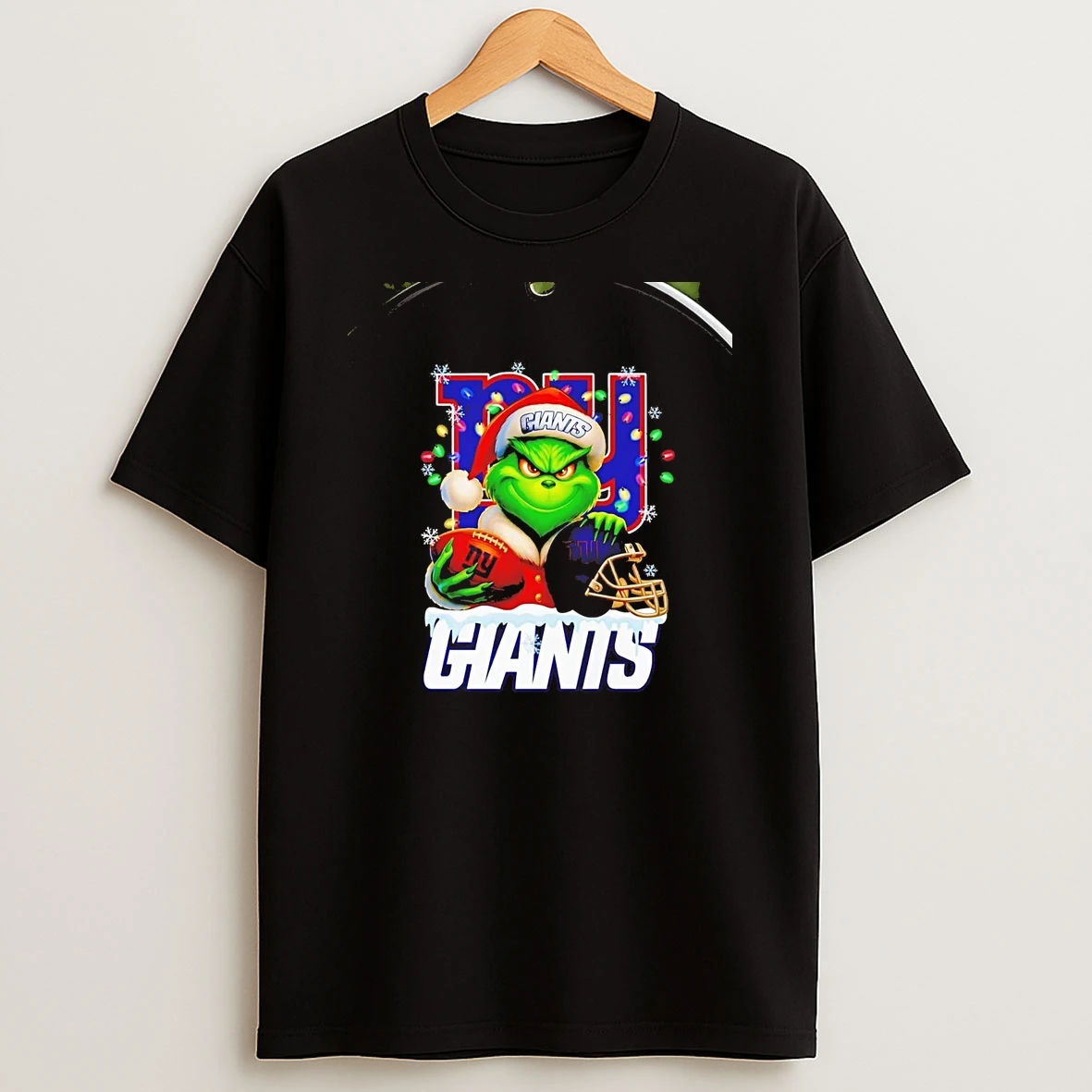 Grinch New York Giants Christmas Light Chriast T Shirt