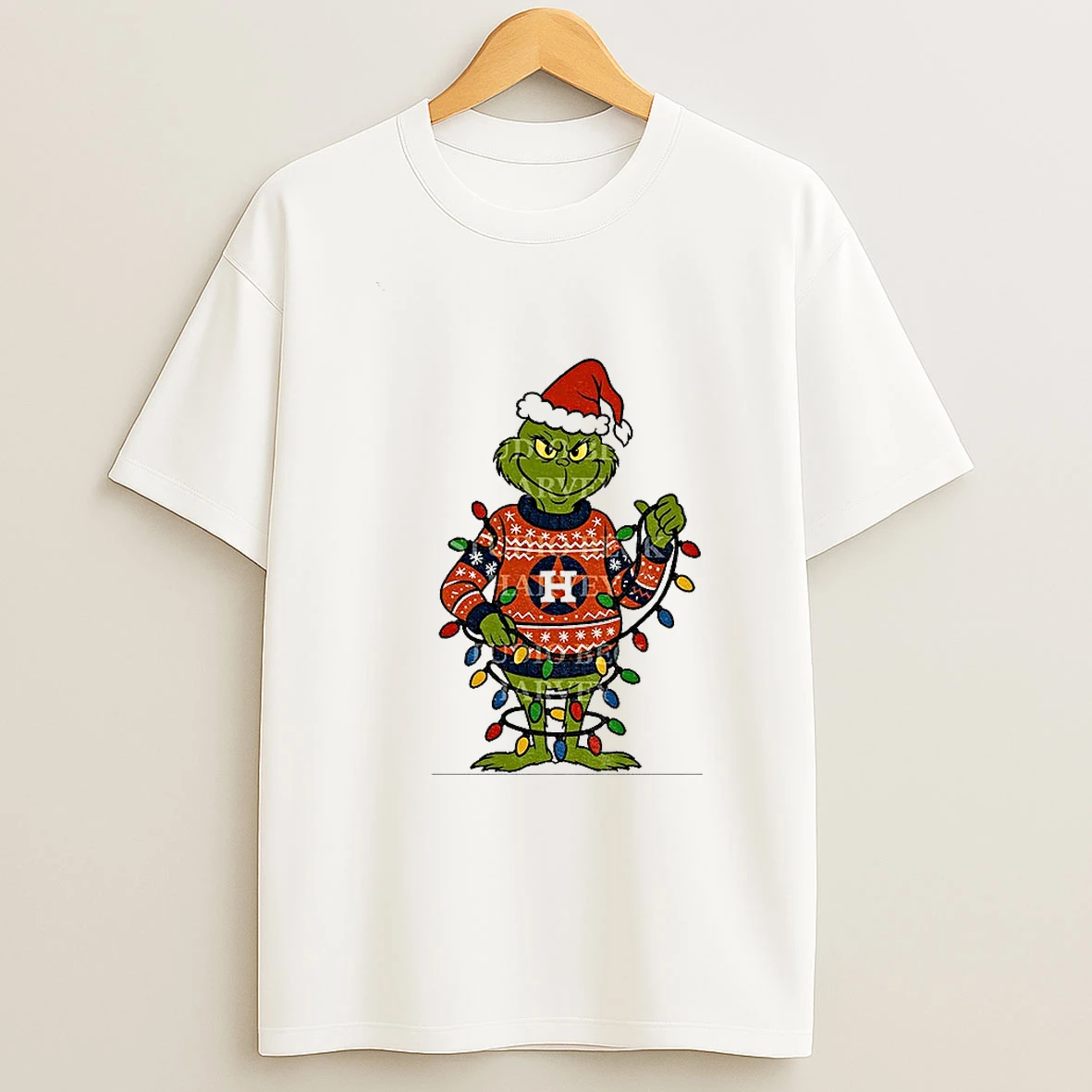 Grinch Santa Hat Houston Astros Baseball Christmas 2025 T Shirt
