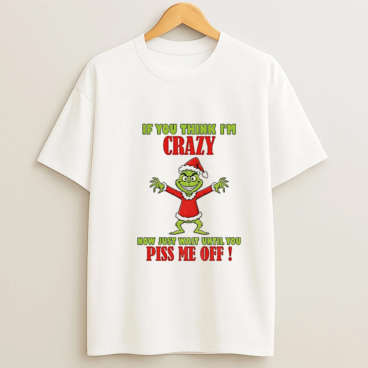 Grinch Santa Hat Ive Met My Quota For Stupid People Merry Christmas T Shirt