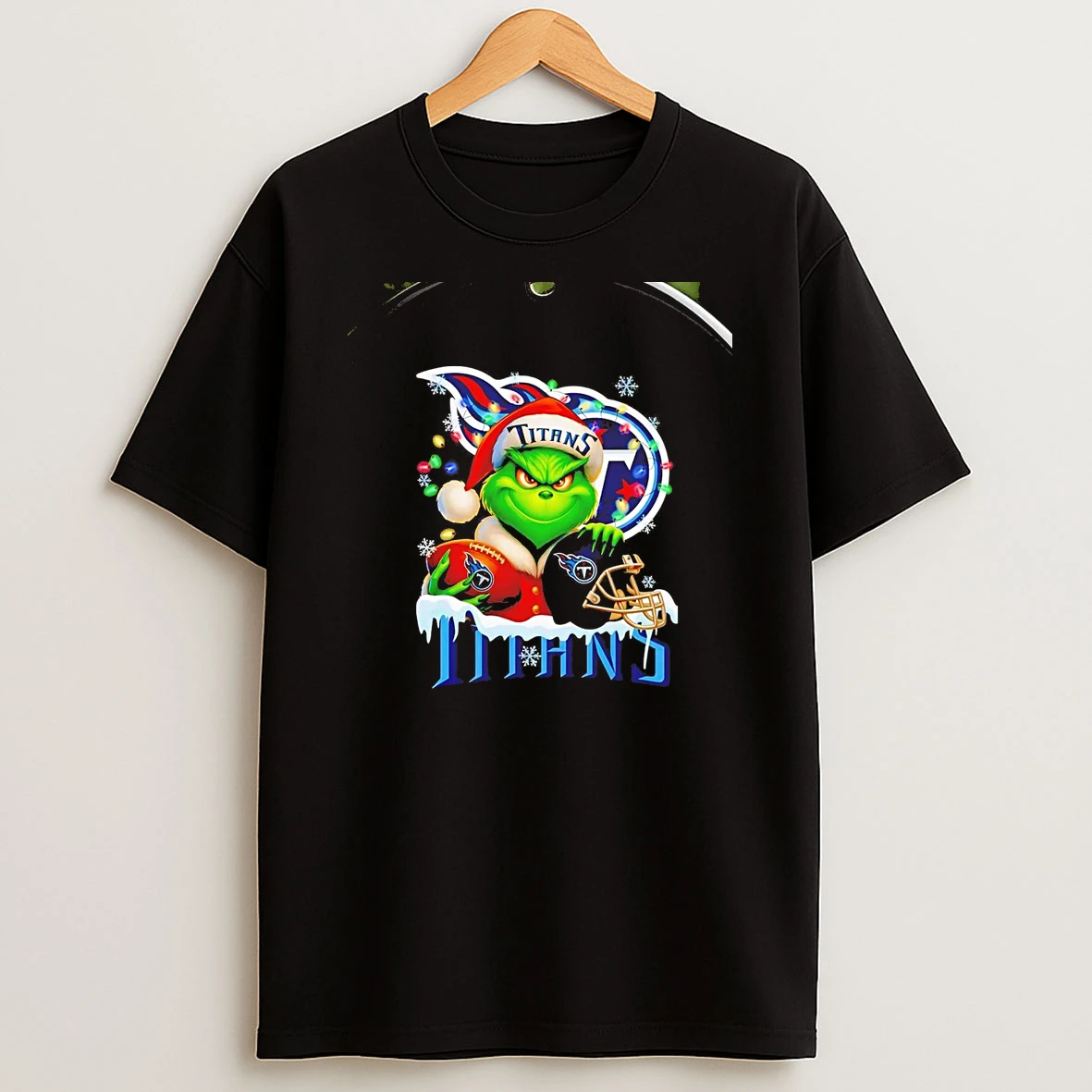 Grinch Tennessee Titans Christmas Light Chriast T Shirt