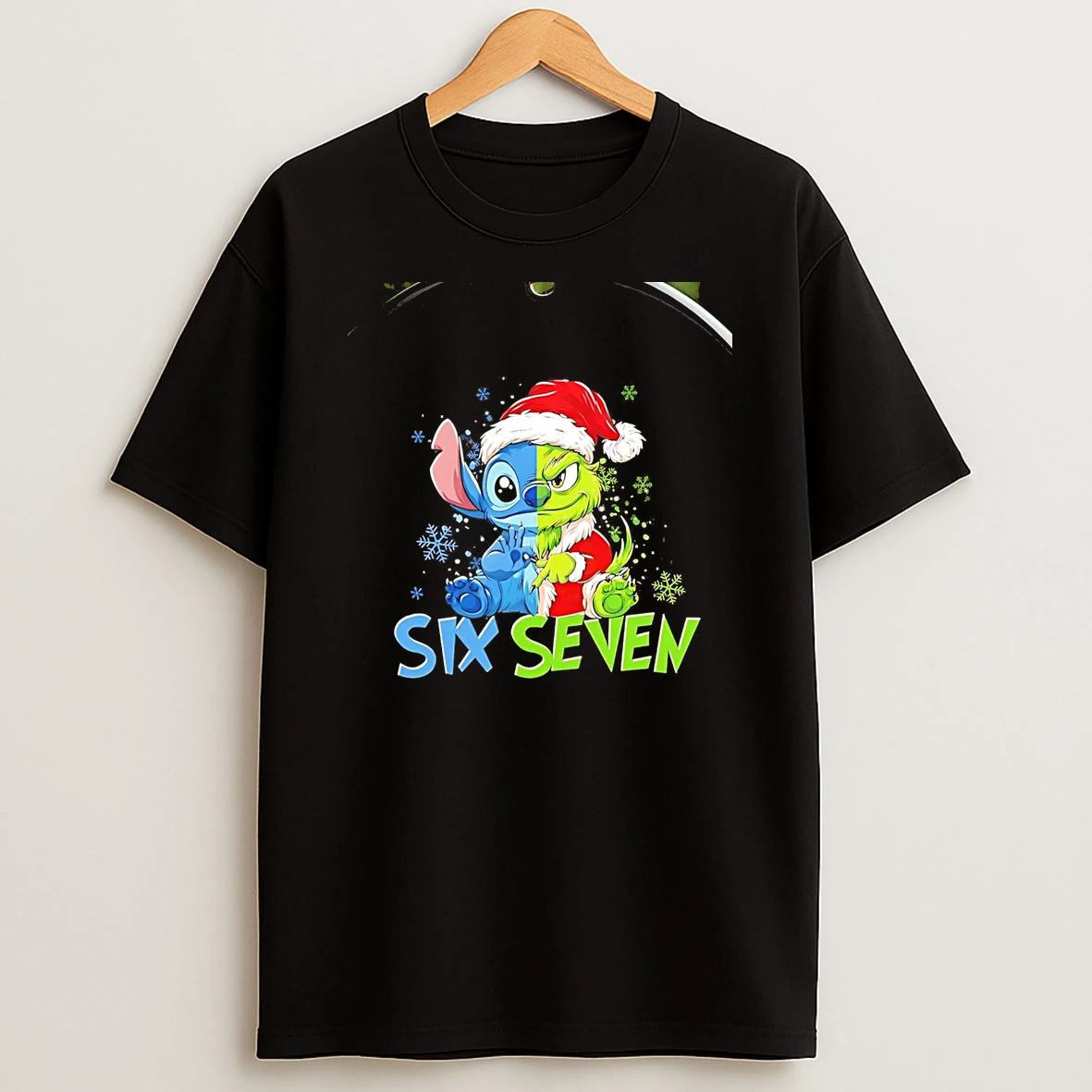 Grinch And Stitch Six Seven Christmas Chriast T Shirt