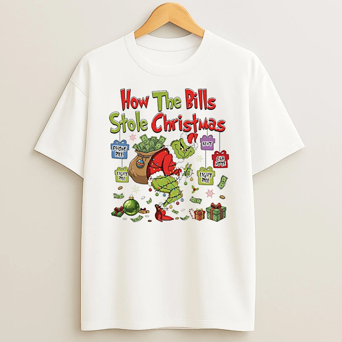 Grinch How The Bills Stole Christmas Circle T Shirt