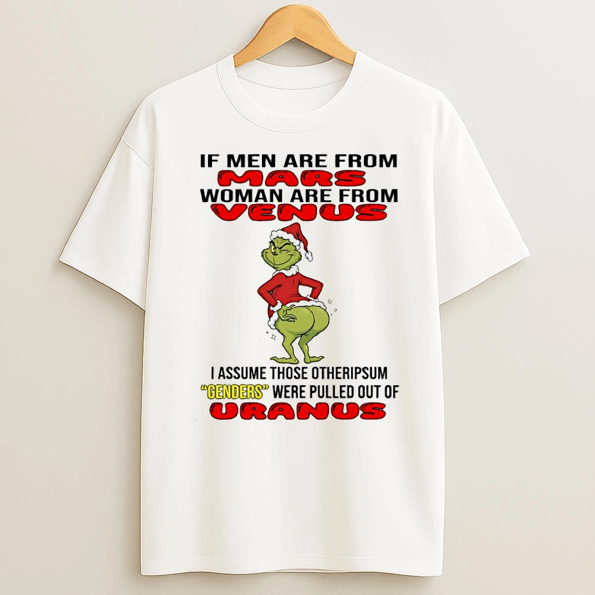 Grinch If Men Are From Mars Woman Are From Venus Circle T Shirt