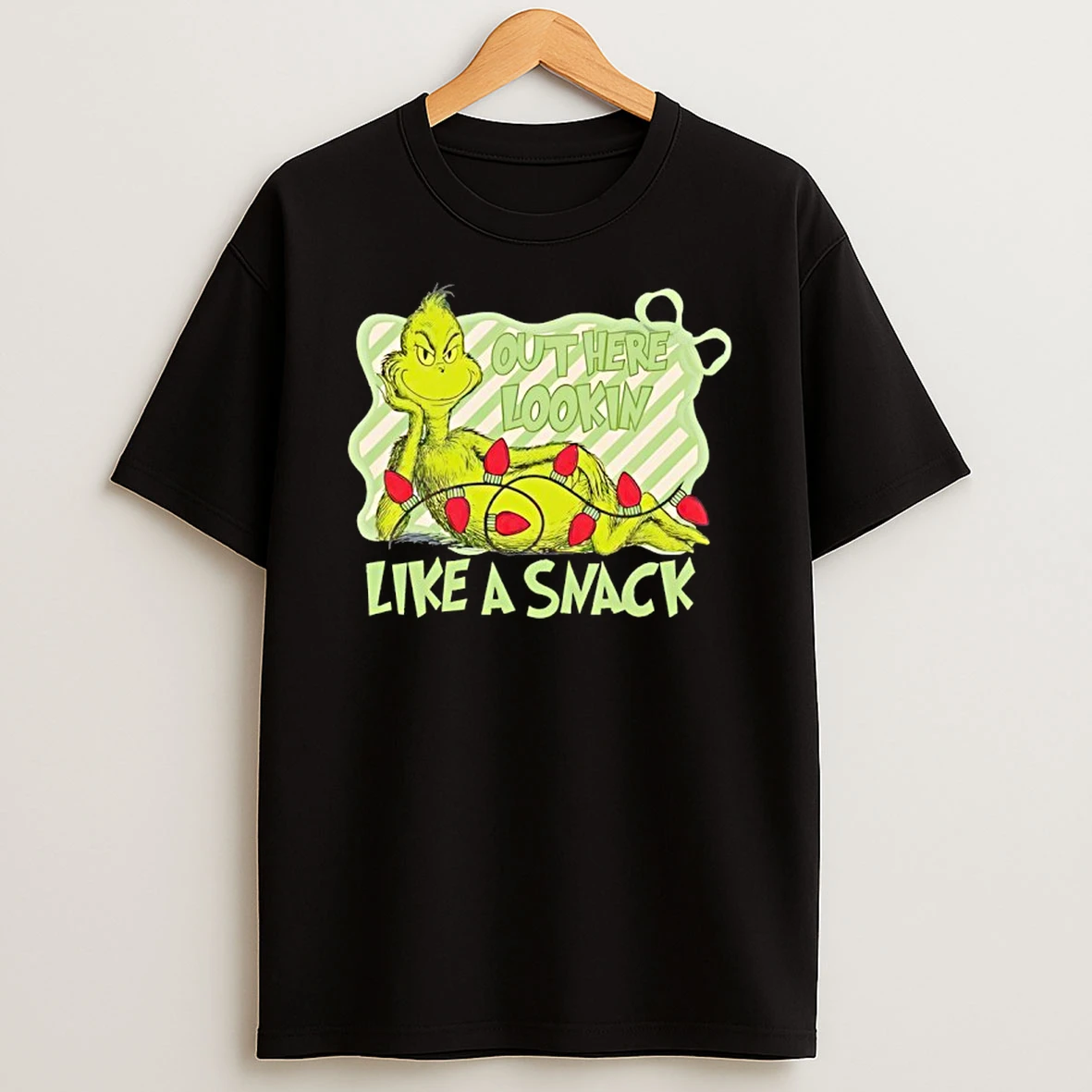 Grinch Light Out Here Lookin Like A Smack Merry Christmas T Shirt