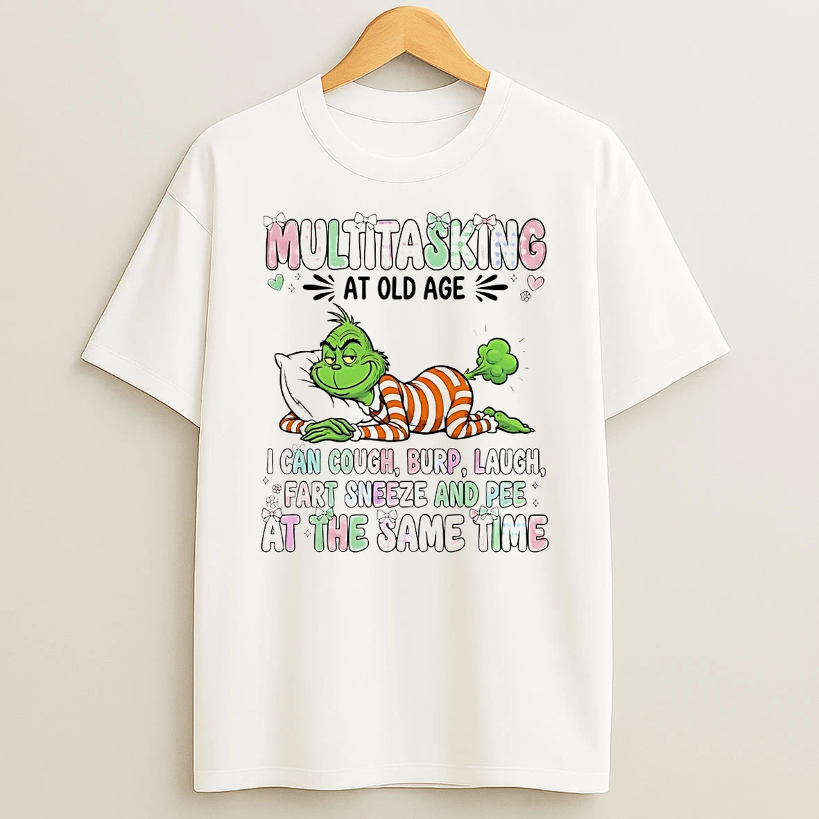 Grinch Multitasking Fart Sneeze And Pee At The Same Time Christmas T Shirt