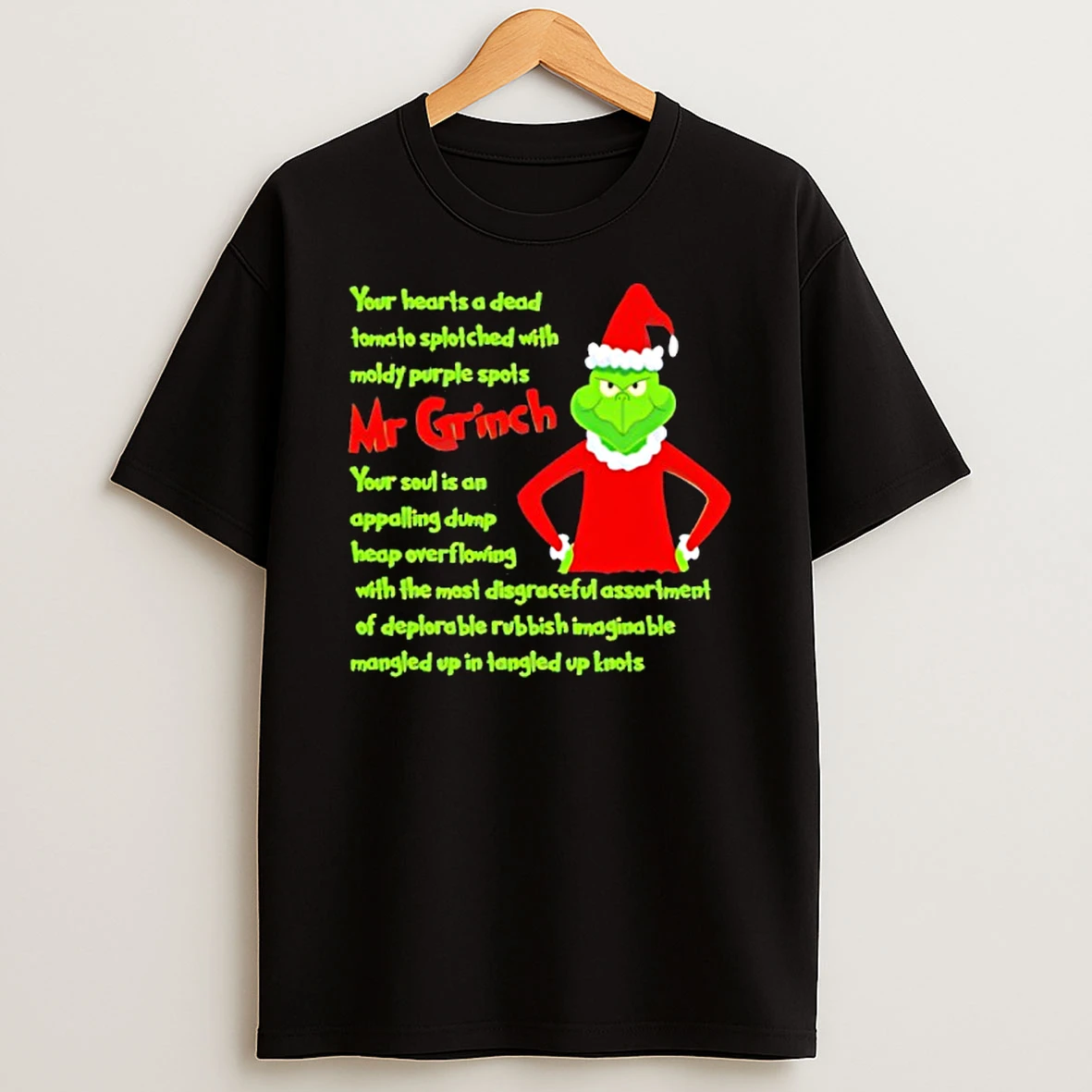 Grinch Your Hearts A Dead Tomato Splotched With Moldy Purple Spots T Shirt