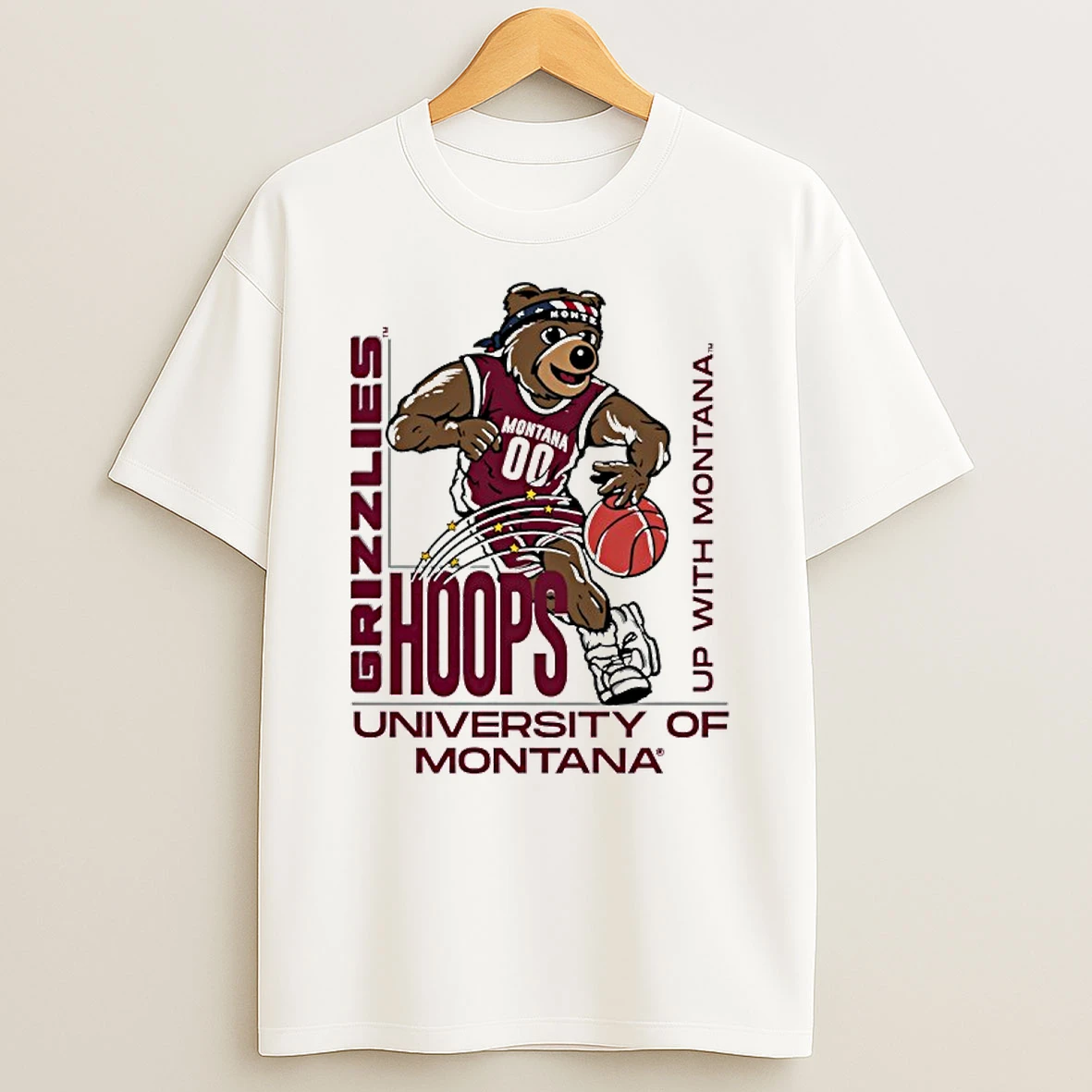 Grizzlies Hoops University Of Montana Grizzlies T Shirt