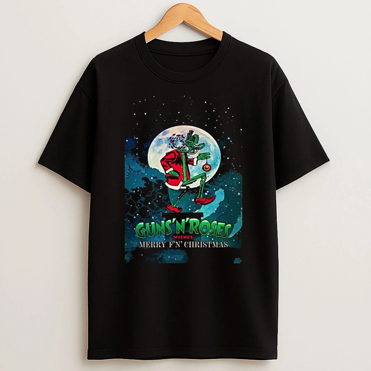 Guns N Roses Wishes Merry Fn Christmas T Shirt