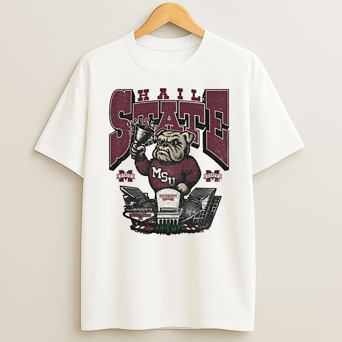 Hail State Bulldog Stadium Mascot T Shirt