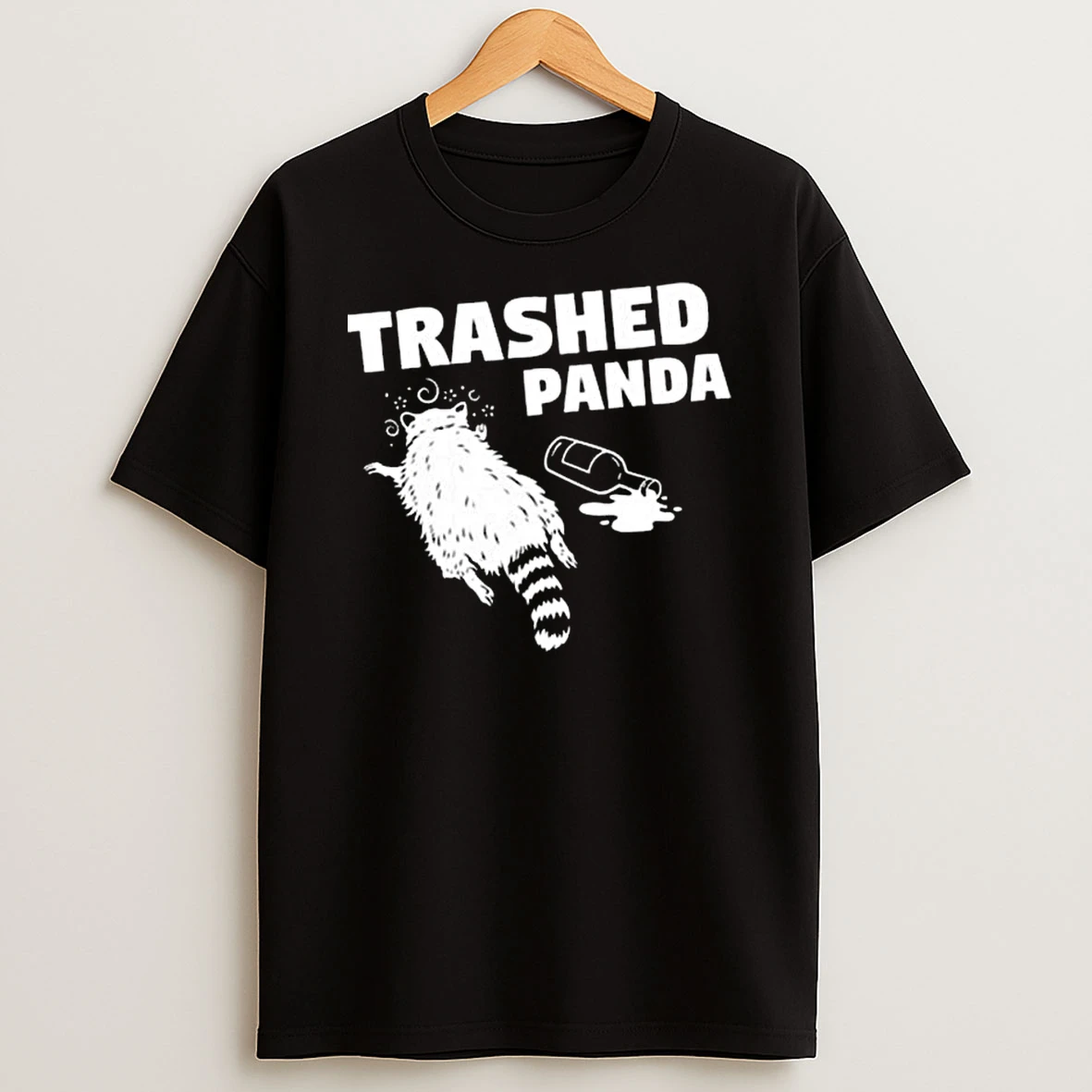 Hanover Drunk Raccoon Trashed Panda T Shirt