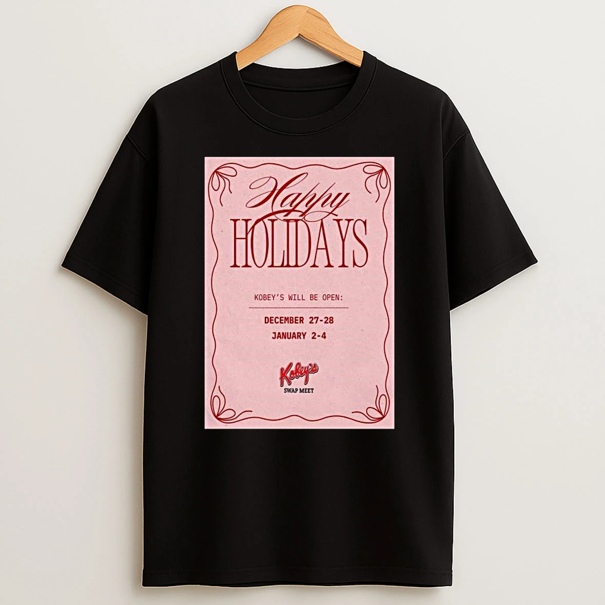 Happy Holidays Tour December 27 28 2025 Kobeys Swap Meet T Shirt