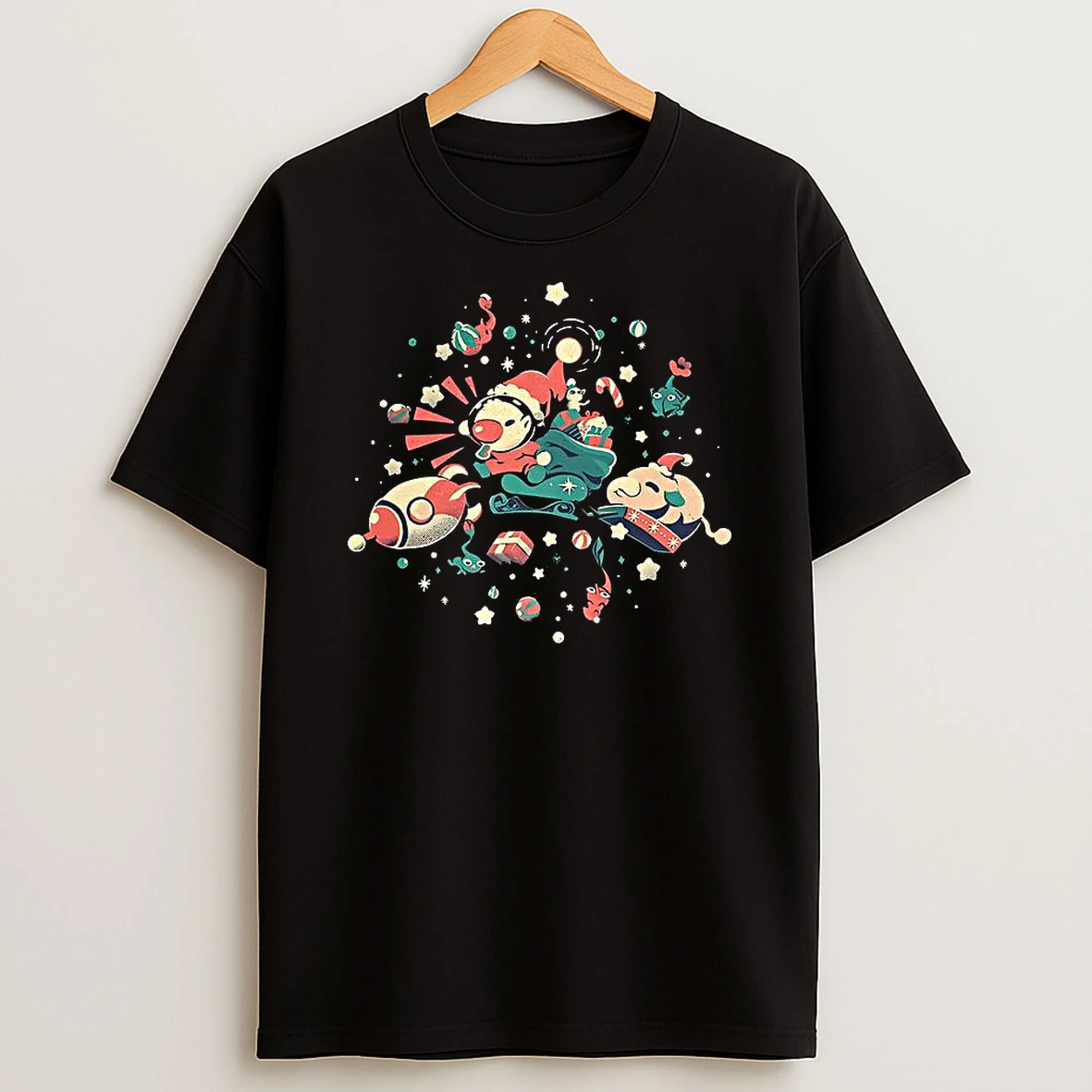 Happy Lil Christmas Cartoon Retro T Shirt