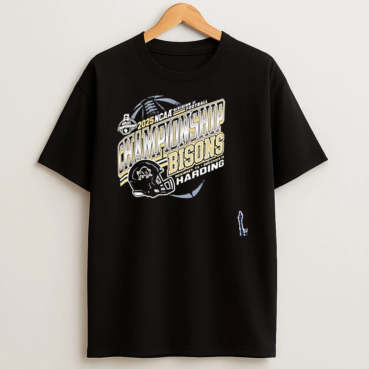 Harding Bisons 2025 Ncaa Dii Football Championship Helmet T Shirt