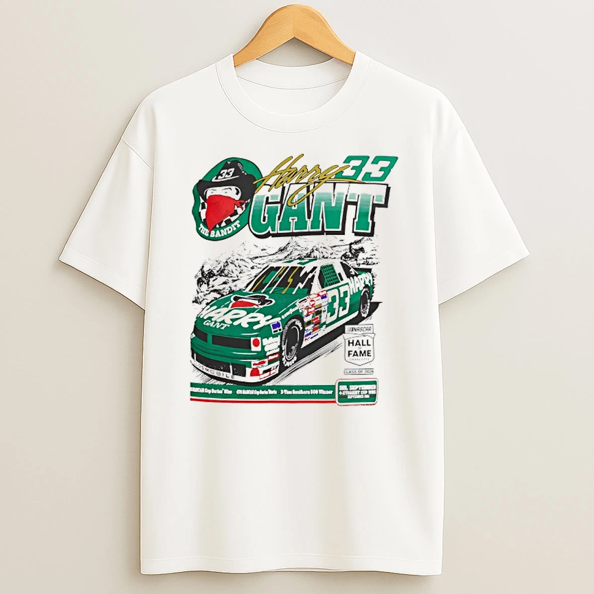 Harry Gant Checkered Flag Sports Hall Of Fame Racing T Shirt